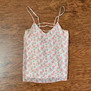 Pacsun LA Hearts Floral Cage Cutout Tank Top
